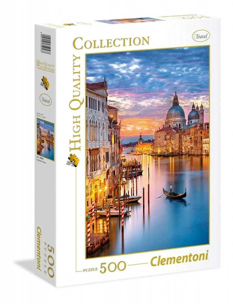 CLEMENTONI dėlionė HQC apšviesta Venecija 500 vnt,, 35056