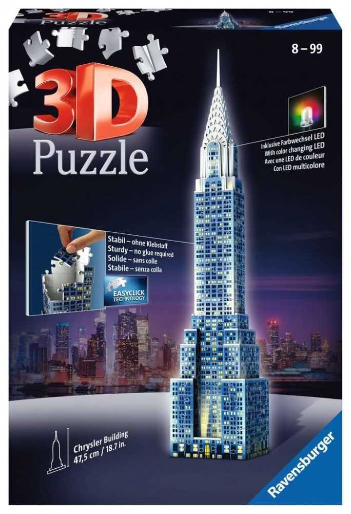 Ravensburger 3D Dėlionė 227 vnt. - Chrysler dangoraižis aprašymas - Prekės nuotrauka