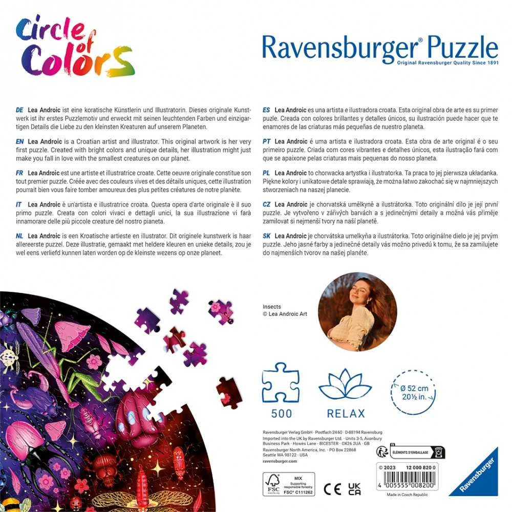 Ravensburger Dėlionė 500 vnt. - Vabzdžiai