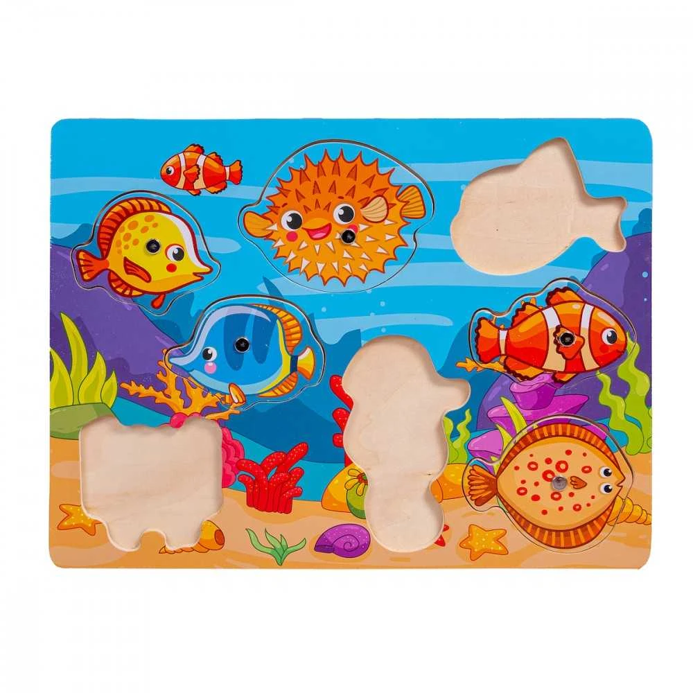Dėlionė SMILY PLAY SPW83609 Medinis žaislas Žuvis