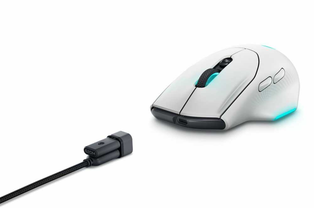 Pelė Dell Alienware AW620M Lunar Light (545-BBFC)