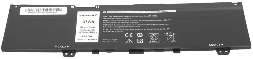 „Dell Inspiron 13 5370 7373 7386“ y5xf9 baterija - 3200 mAh (37 Wh)