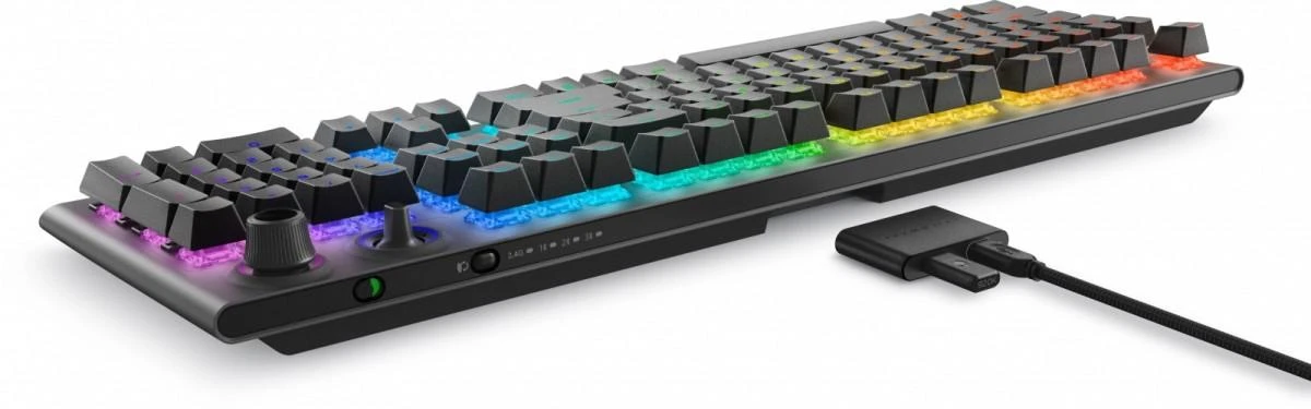 Klaviatūra žaidimams Dell Alienware AW920K Cherry MX Raudona belaidė mechaninė su pašvietimu juoda