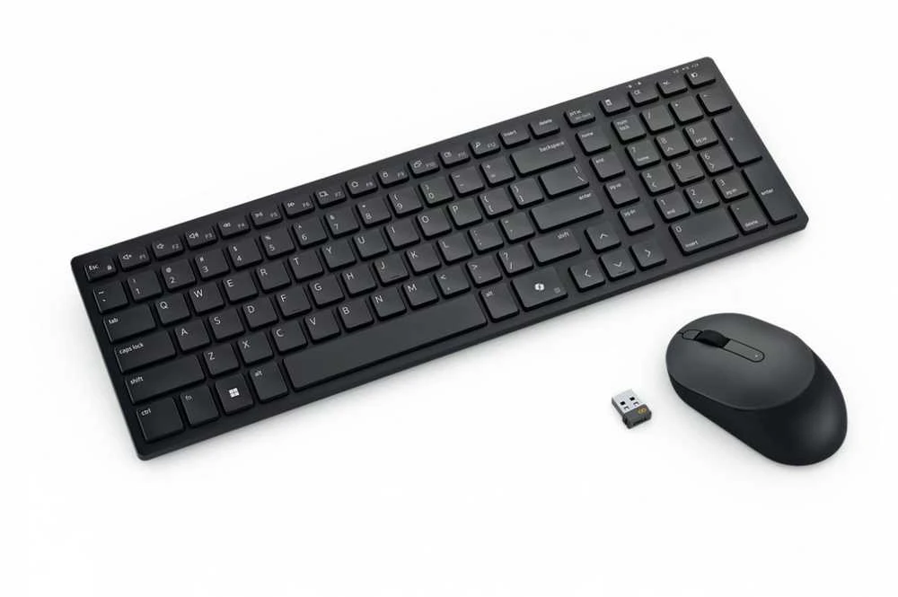 Rinkinys Klaviatūra su pele Dell Silent KM555 belaidė juoda
