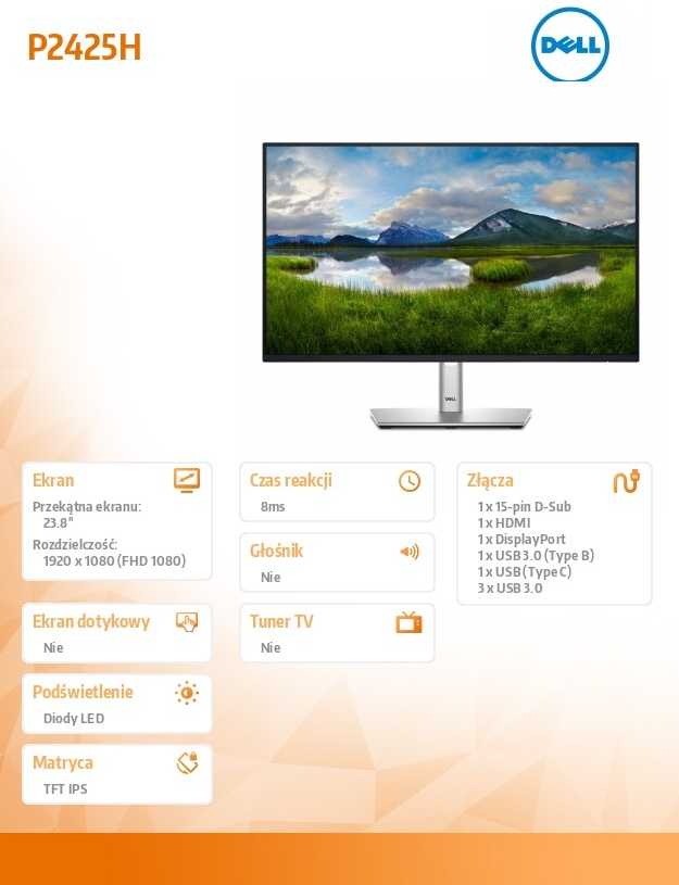 Monitorius DELL 210-BMFF P2425H (23.8" /IPS /100Hz /1920 x 1080 /Juodai-sidabrinė )