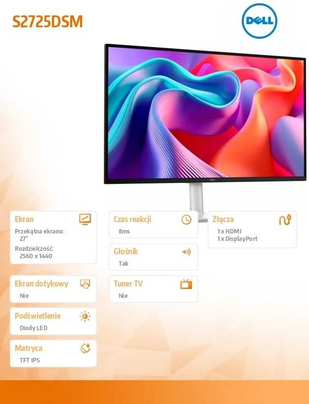 Monitorius Dell S2725DSM - 144Hz | QHD | IPS | 27''