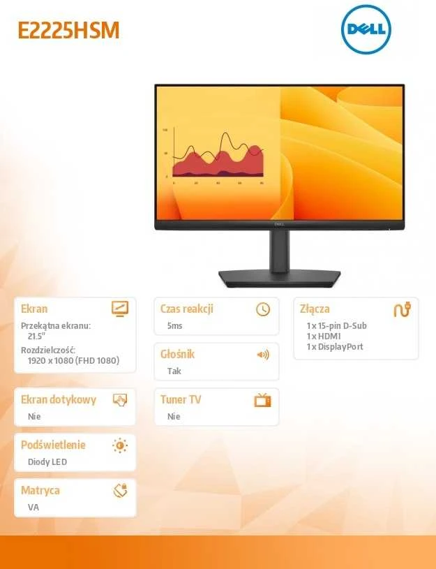 Monitorius Dell Pro E2225HSM (210-BRDT)