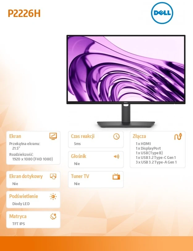 Dell Pro P 22 Monitorius - P2226H