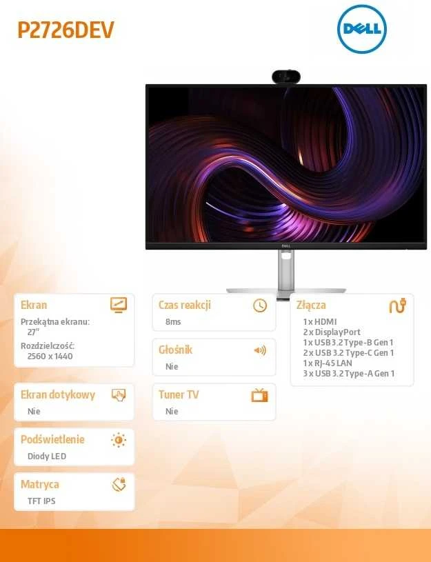 Monitorius Dell Pro P2726DEV (210-BVHV)