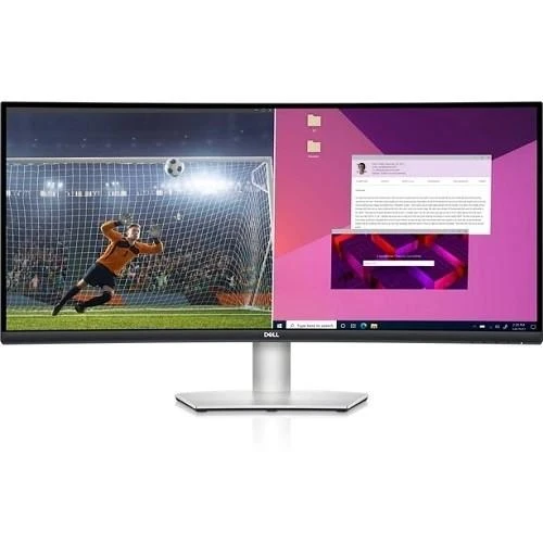 Monitorius Dell USB-C S3423DWC, 34Inch/Curved/ 3440 x 1440/ LED LCD/ VA/ 4ms/ 100Hz/300cd/m²,USB-C/ DP/ USB-A/HDMI, Audio Out, AMD FreeSync aprašymas - Prekės nuotrauka
