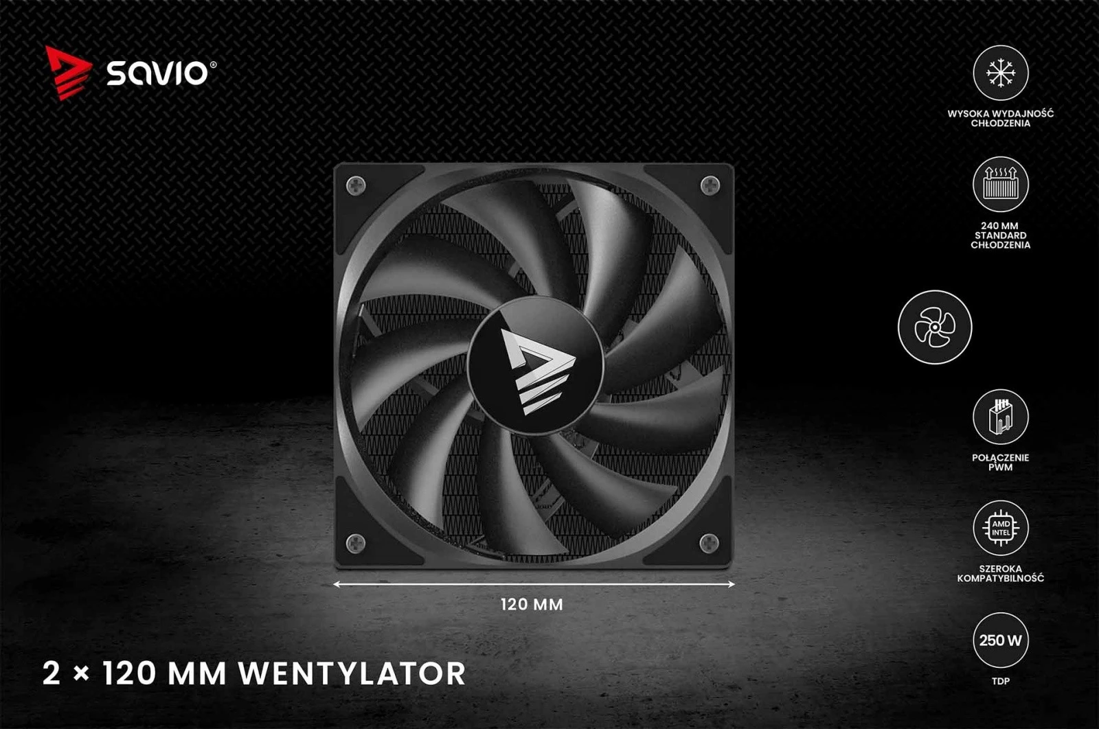 Savio Nox 240 mm vandens aušinimas aprašymas - Prekės nuotrauka