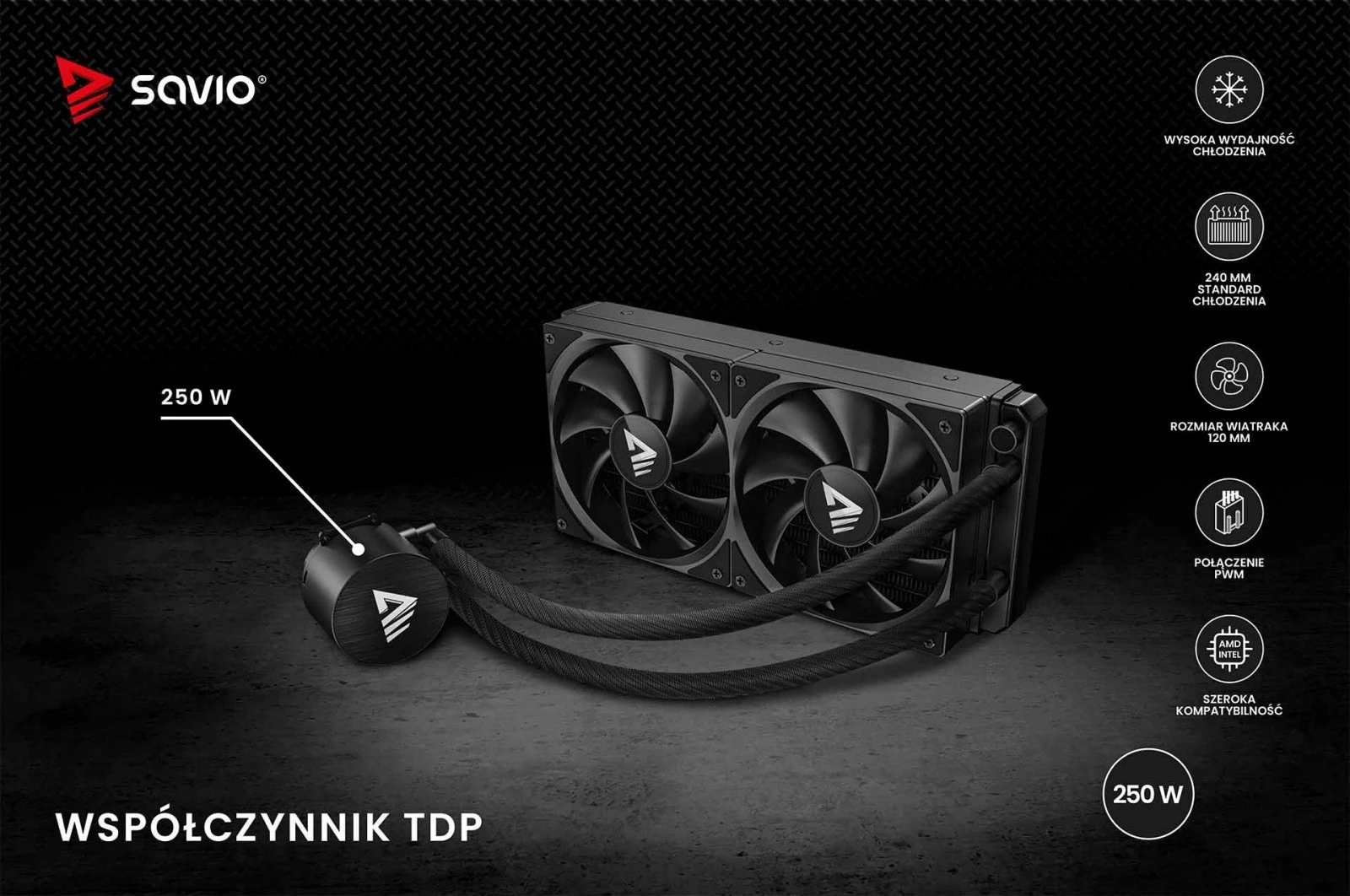 Savio Nox 240 mm vandens aušinimas aprašymas - Prekės nuotrauka