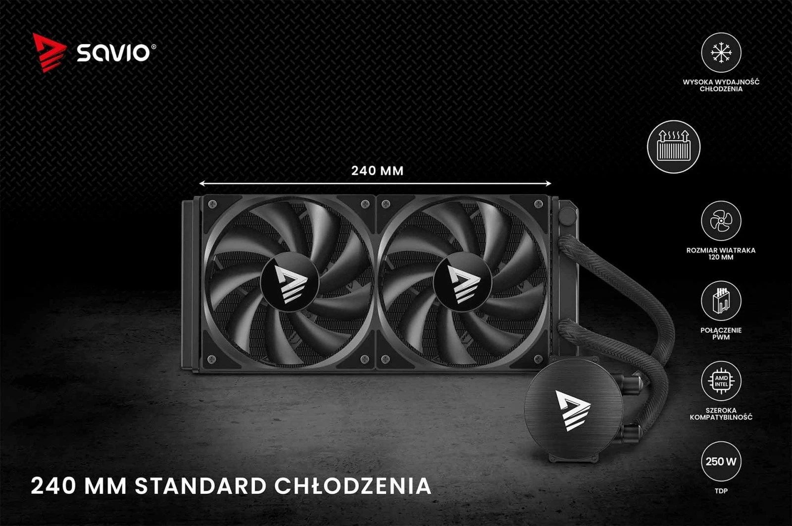 Savio Nox 240 mm vandens aušinimas aprašymas - Prekės nuotrauka