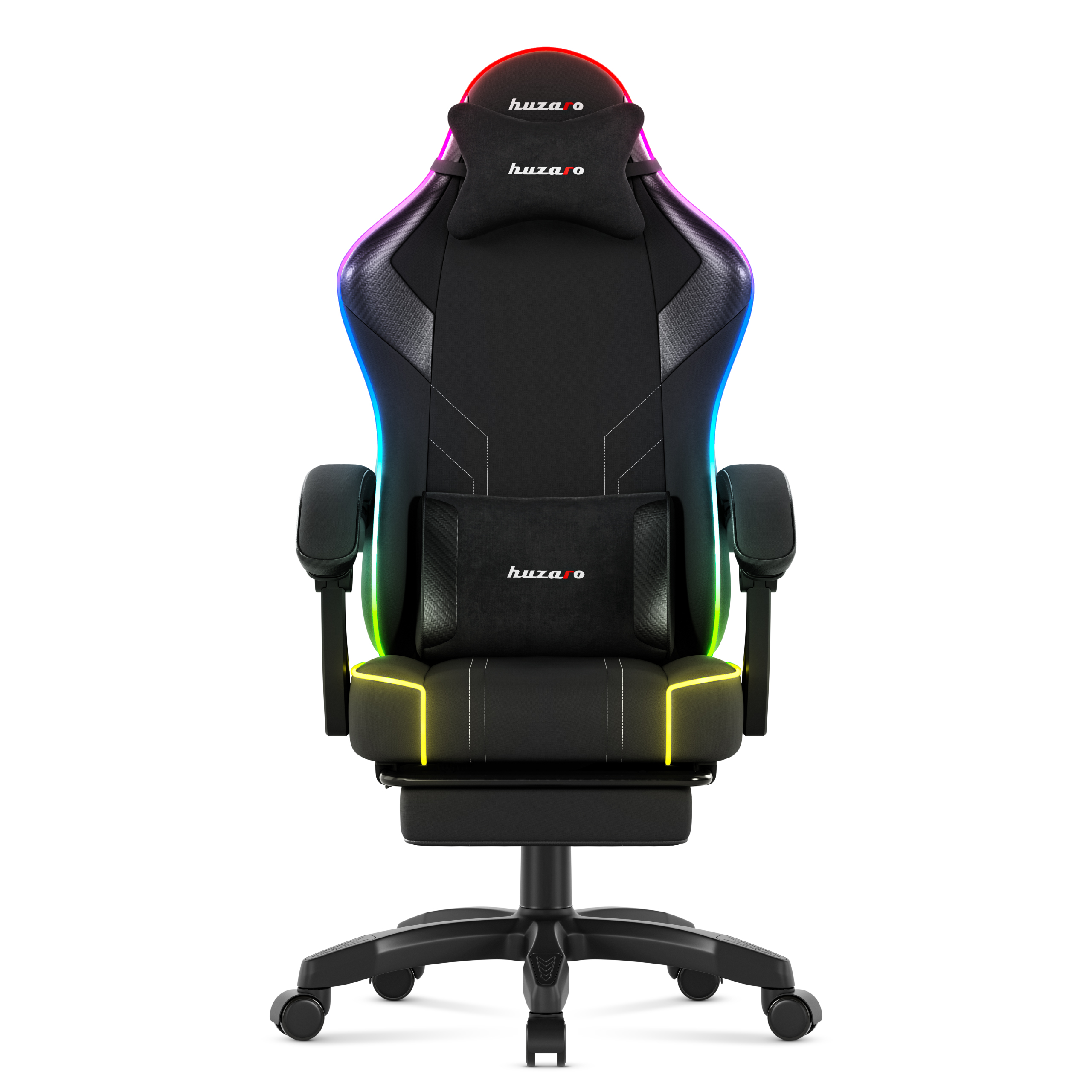 Žaidimų kėdė Huzaro Force 3.7 RGB, juodos spalvos aprašymas - Prekės nuotrauka