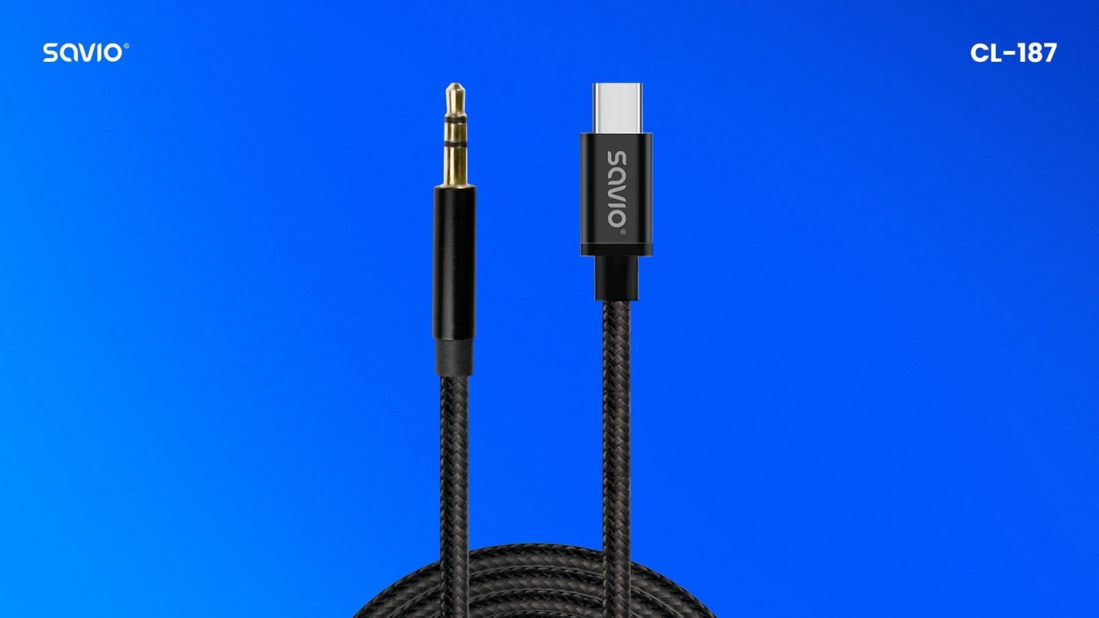 Savio Kabelis usb-c do mini-jack cl-187 1m aprašymas - Prekės nuotrauka