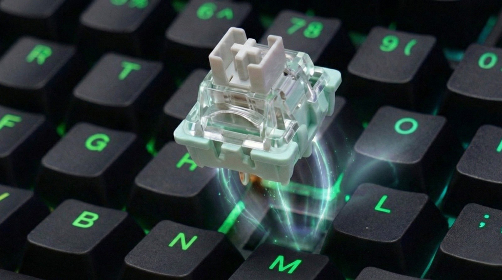 Savio Klaviatūra magnetyczna astral juodas outemu baltas jade magnetic rgb 3 spalvų keycapów aprašymas - Prekės nuotrauka