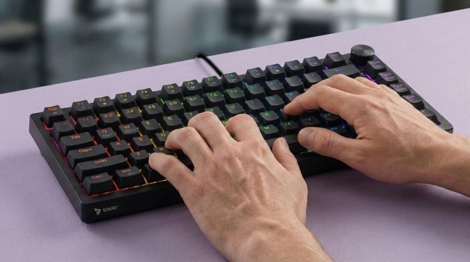 Savio Klaviatūra magnetyczna astral juodas outemu baltas jade magnetic rgb aprašymas - Prekės nuotrauka