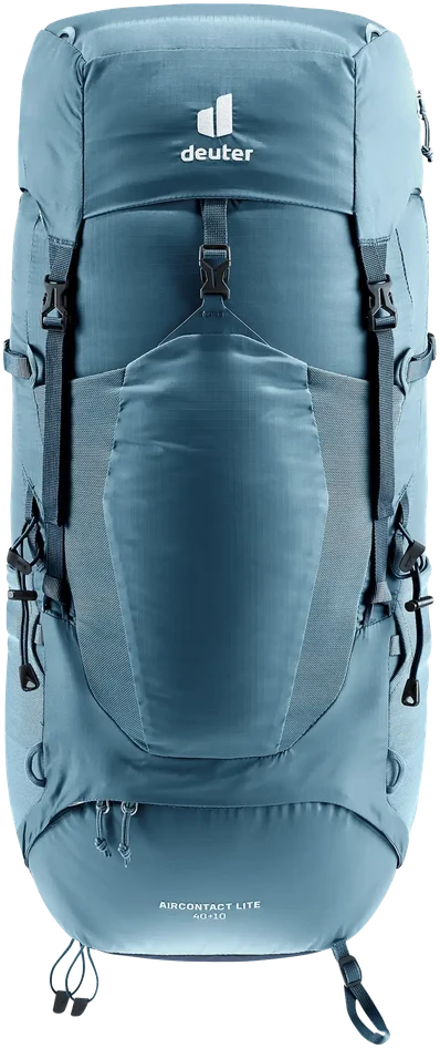 Deuter Aircontact Lite 40+10 turistinė kuprinė, pilka / mėlyna