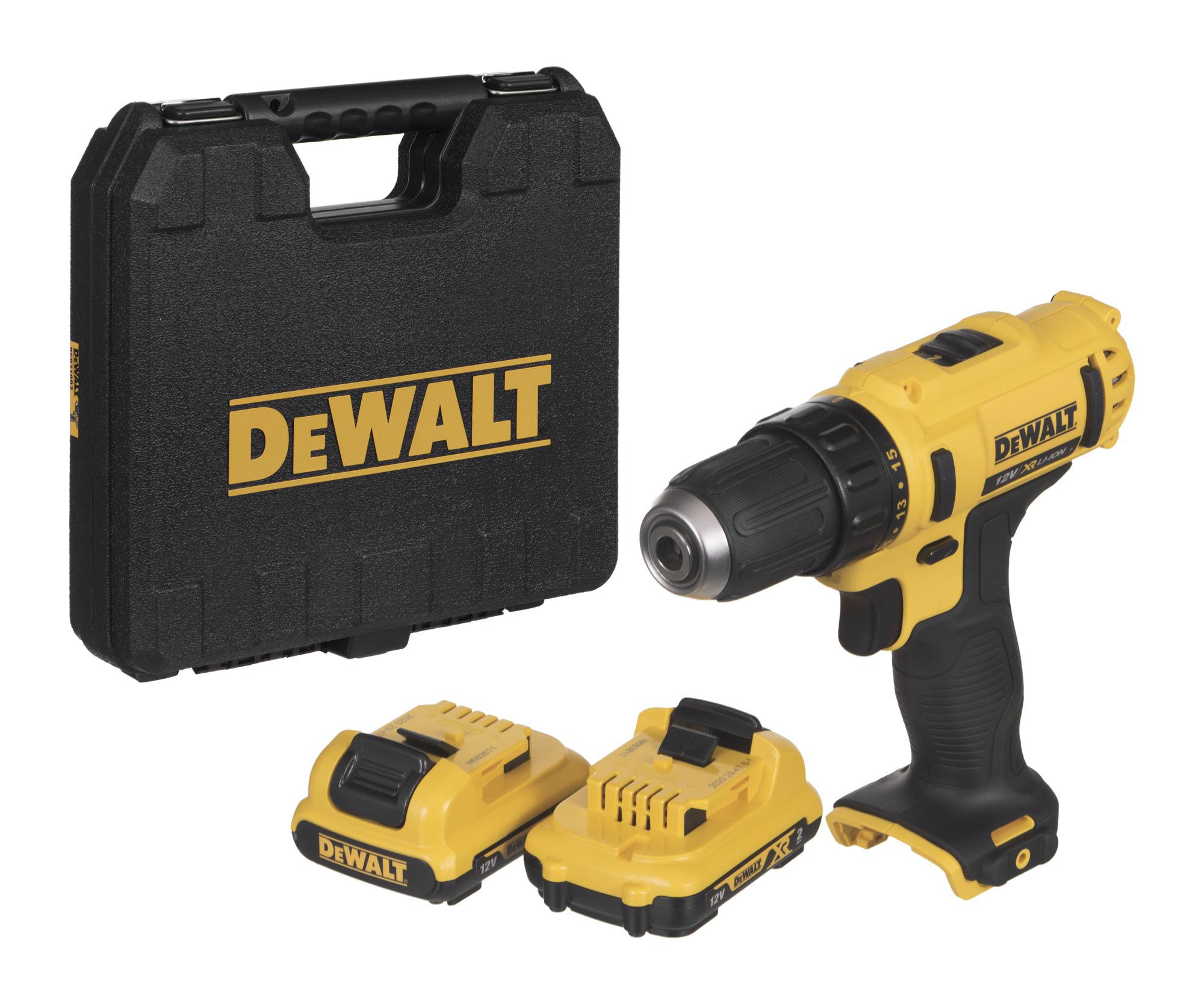 Dewalt Akumuliatorinis suktuvas-gręžtuvas su akumuliatoriumi, 12 V, 2 Ah | DCD710D2-QW