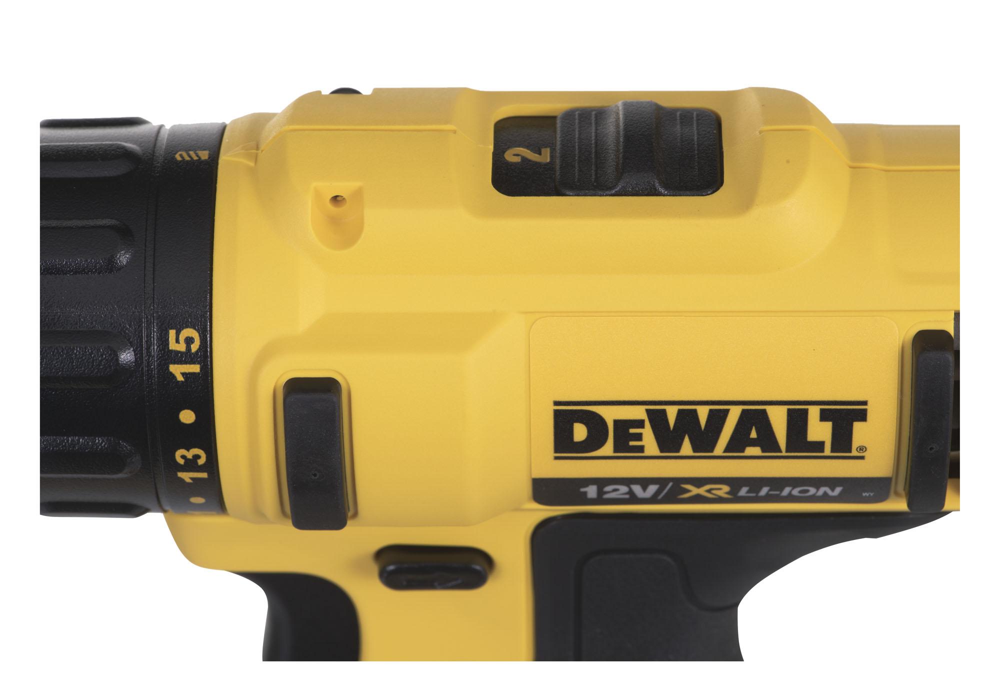 Dewalt Akumuliatorinis suktuvas-gręžtuvas su akumuliatoriumi, 12 V, 2 Ah | DCD710D2-QW