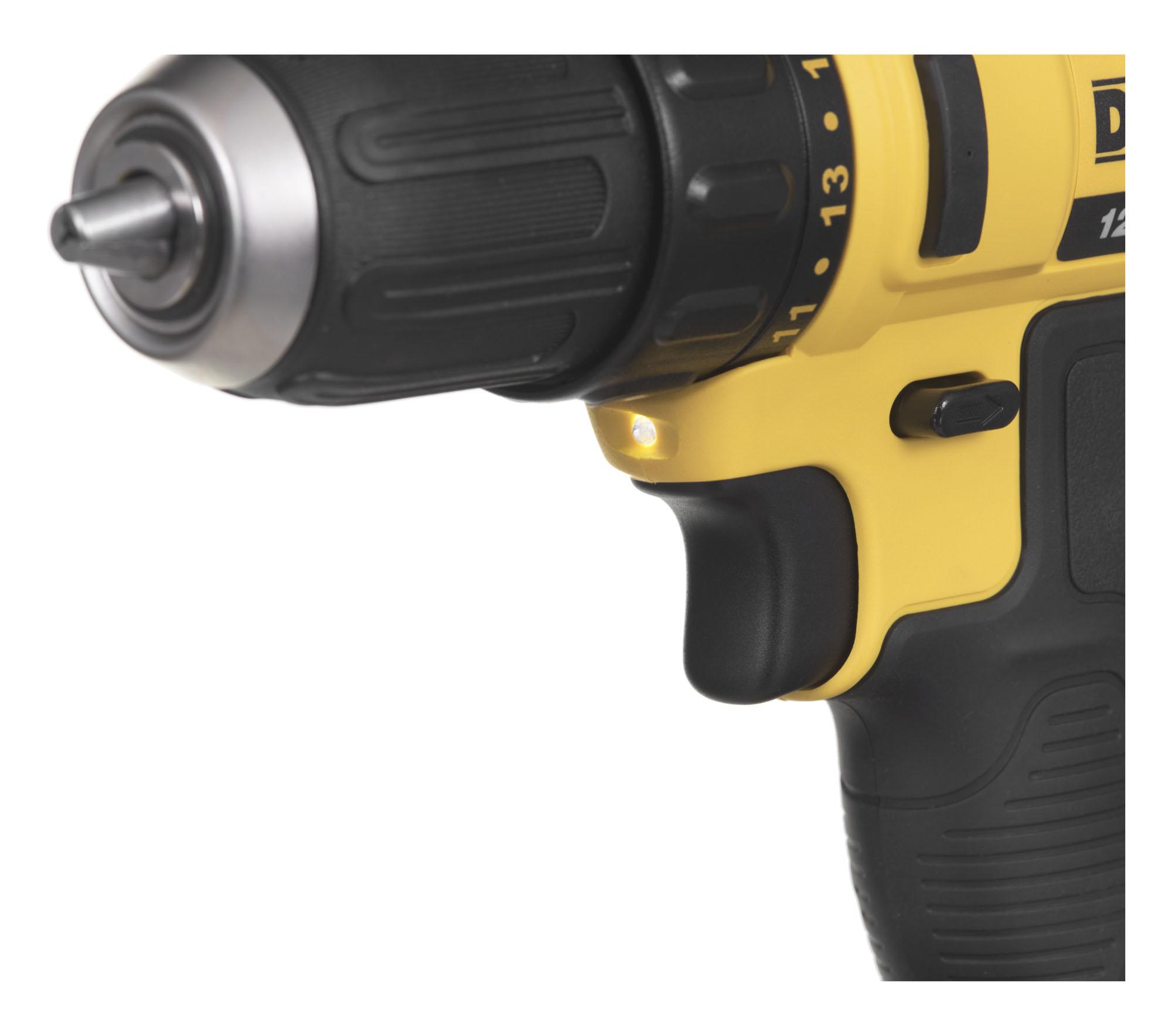Dewalt Akumuliatorinis suktuvas-gręžtuvas su akumuliatoriumi, 12 V, 2 Ah | DCD710D2-QW