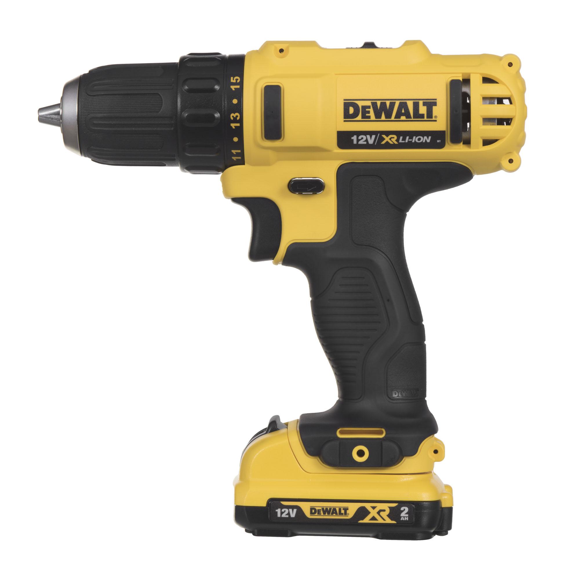 Dewalt Akumuliatorinis suktuvas-gręžtuvas su akumuliatoriumi, 12 V, 2 Ah | DCD710D2-QW