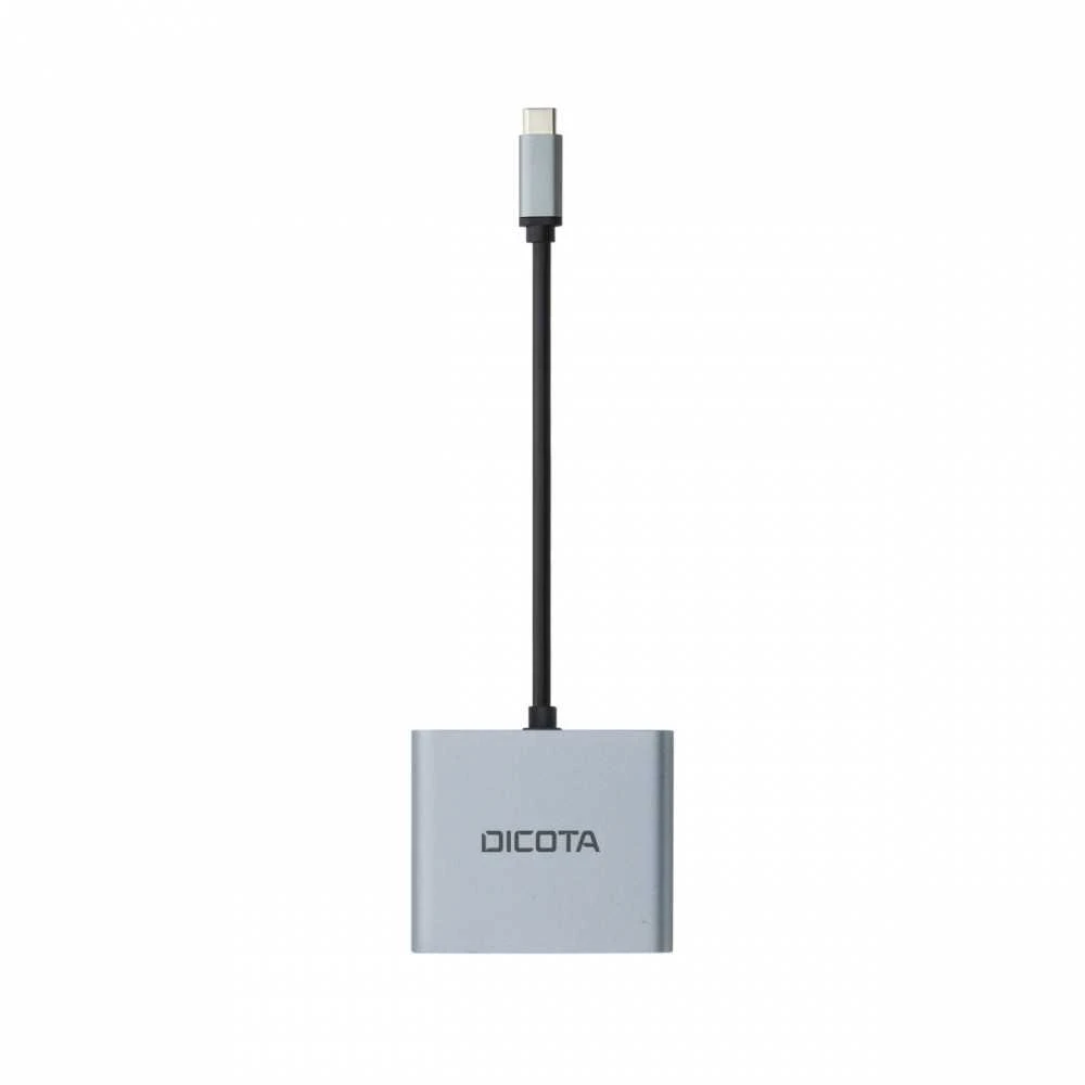 Dokų Stotis - DICOTA D32063 4-in-1 USB-C 4K HDMI Sidabrinė