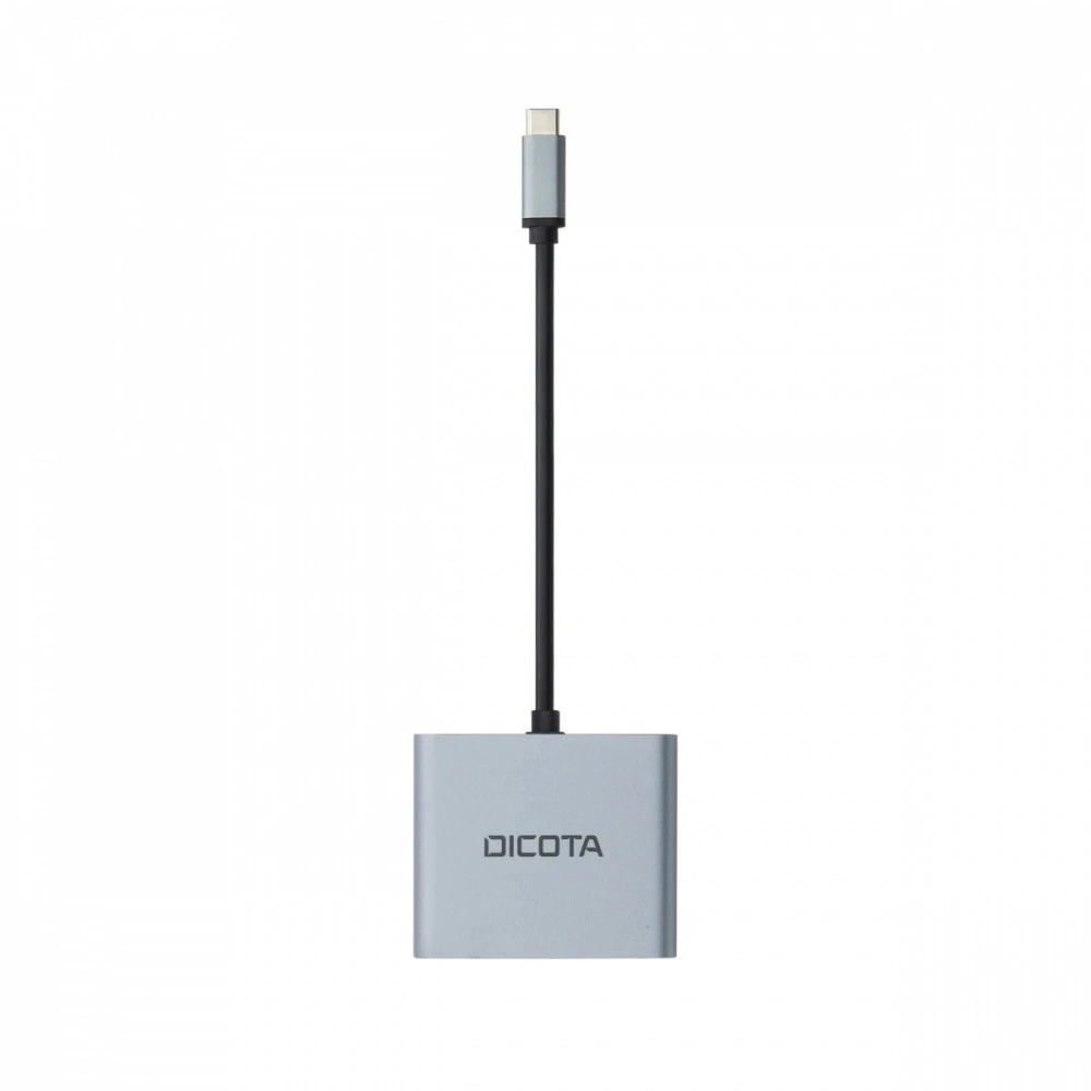 Dokų Stotis - DICOTA D32063 4-in-1 USB-C 4K HDMI Sidabrinė