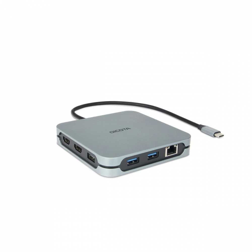 Dicota Nešiojama „10 viename“ HDMI PD 100 W 8K USB-C prijungimo stotis