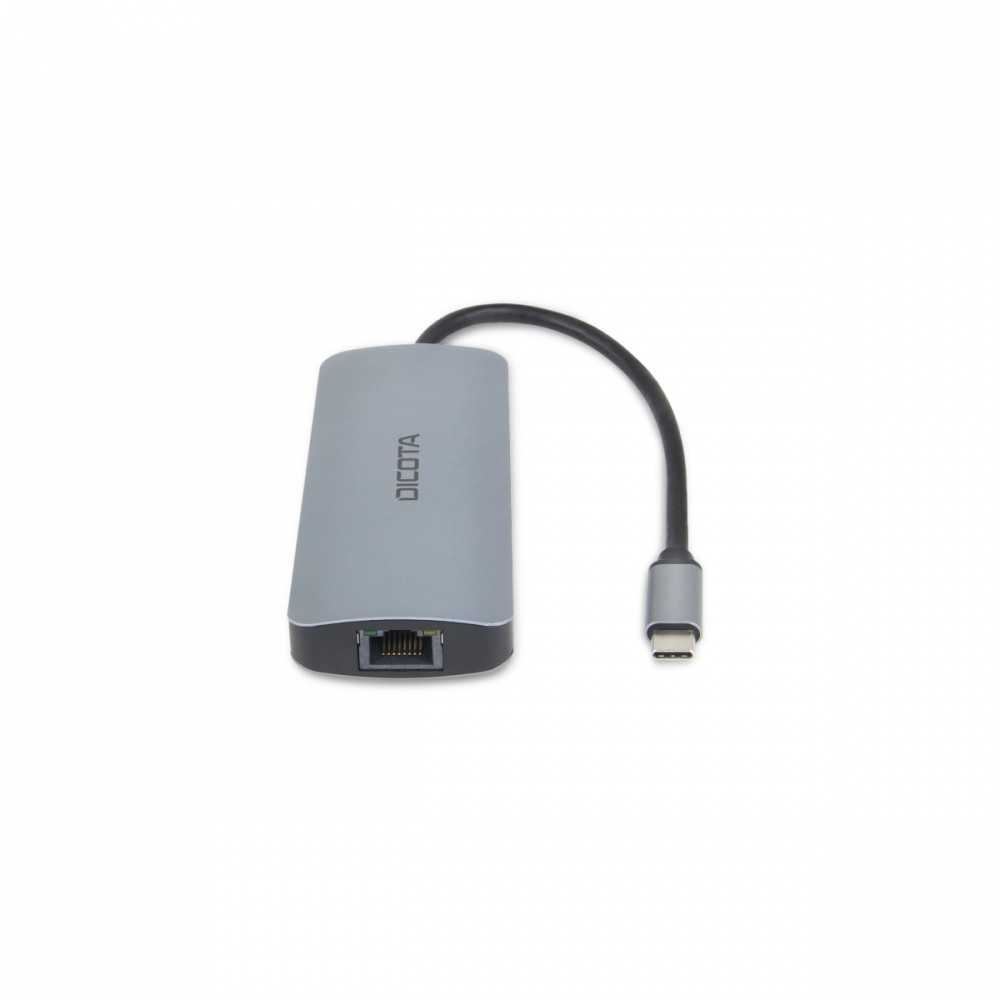 Dicota USB-C šakotuvas, 8 vnt., 1 daugiafunkcis šakotuvas, 4K PD, 100 W