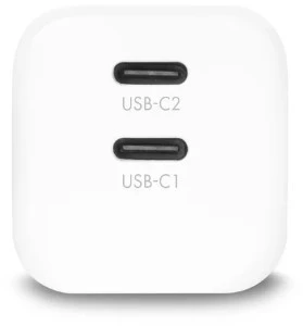 Dicota Įkroviklis gan 45w 2xusb-c balta