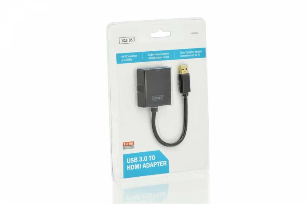 Digitus Adapteris garso ir vaizdo usb 3.0 do hdmi fhd 1920x1080p dvigubas ekranas