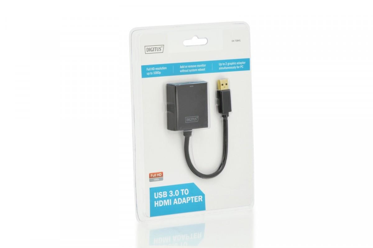 Assmann Electronic DIGITUS USB 3.0 į HDMI adapteris Įvesties USB išvestis HDMI