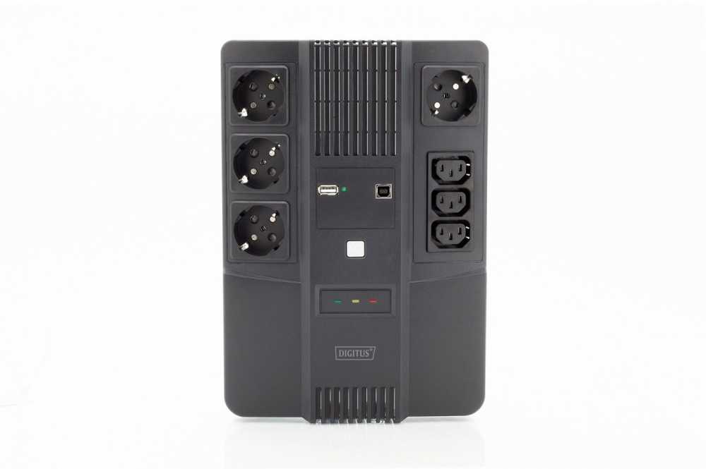 Assmann Electronic DIGITUS DN-170110 DIGITUS UPS Line-Interactive 600VA/360W AVR 4xSCHUKO 3xIEC C13 1xUSB A/B RJ45