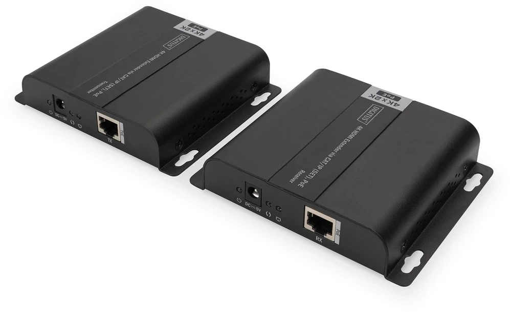Digitus Extender hdmi ip/cat.5/6/7 120m 4k 30hz uhd poehdcp 1.4 ir audio (komplektas)