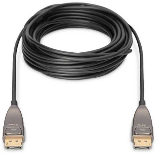 Digitus Hibridinis aoc ekrano prievadas 1.4 8k / 60hz uhd dp / dp m/m jungiamasis laidas 20m juodas