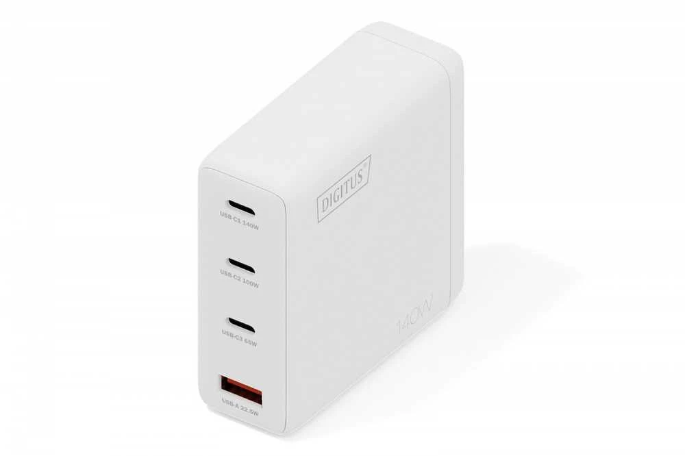 „Digitus“ | USB GaN įkroviklis 140 W, 3 x USB-C, 1 x USB-A | DA-10305