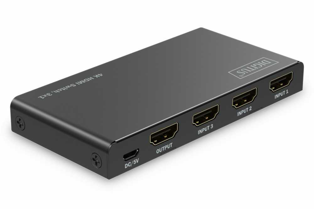 Digitus 4K HDMI Switch, 3x1 | DS-55331 | Juodas