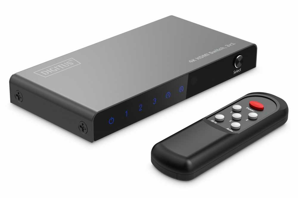 Digitus 4K HDMI Switch, 3x1 | DS-55331 | Juodas