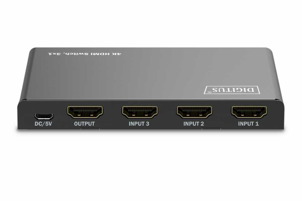 Digitus 4K HDMI Switch, 3x1 | DS-55331 | Juodas