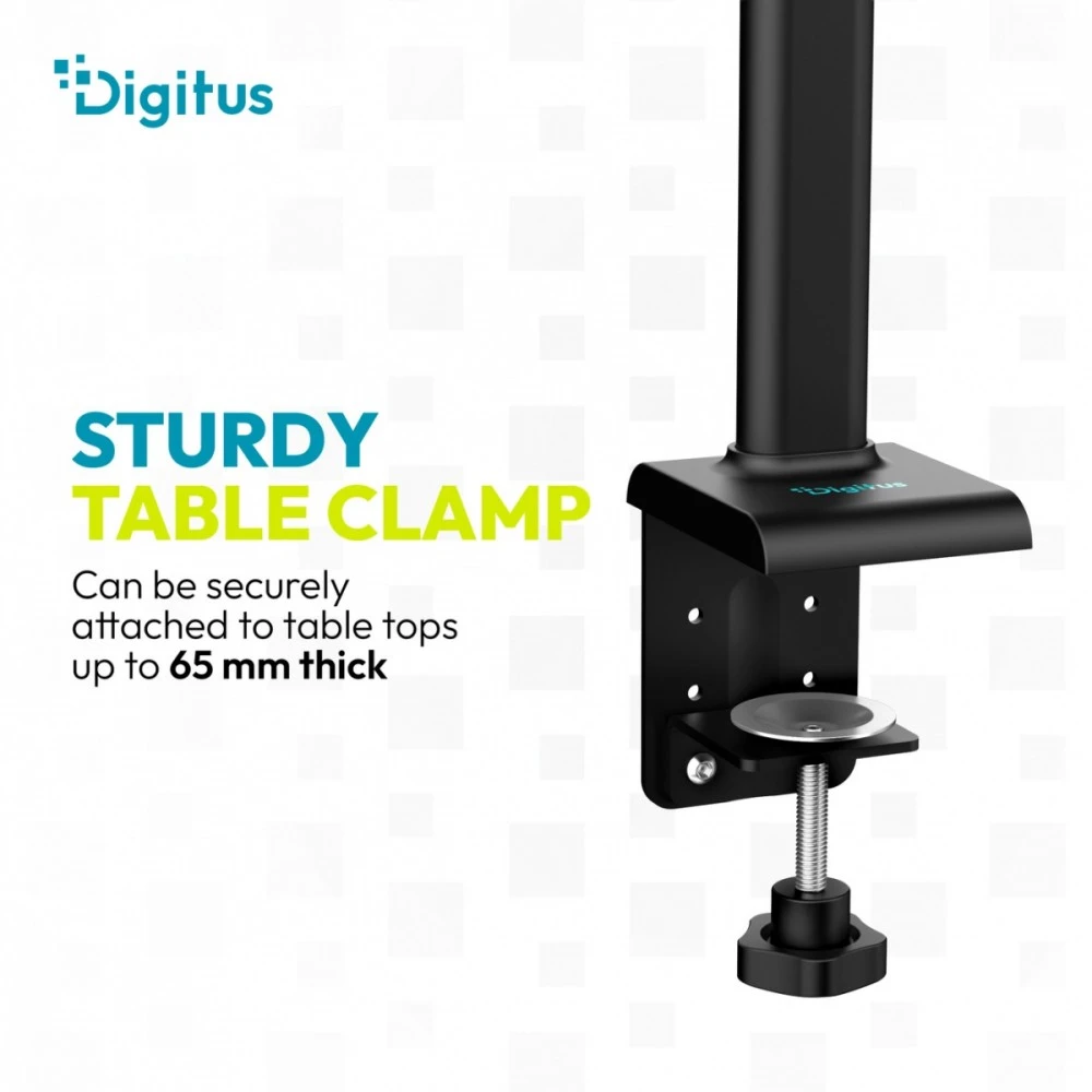 Digitus LED Desk Lamp, 80 cm, Juodas | DA-90492 | 2400 lm | 16 W | 3000-6500 K | Warm baltas | LED lamp | 10 V