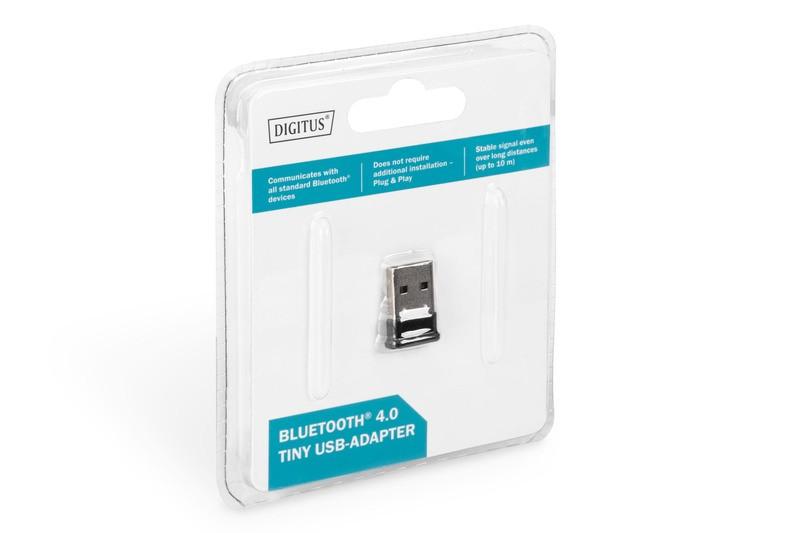 Assmann Electronic DIGITUS USB Bluetooth V4.0 + EDR adapteris Tiny Class2 CSR mikroschemų rinkinys 10m