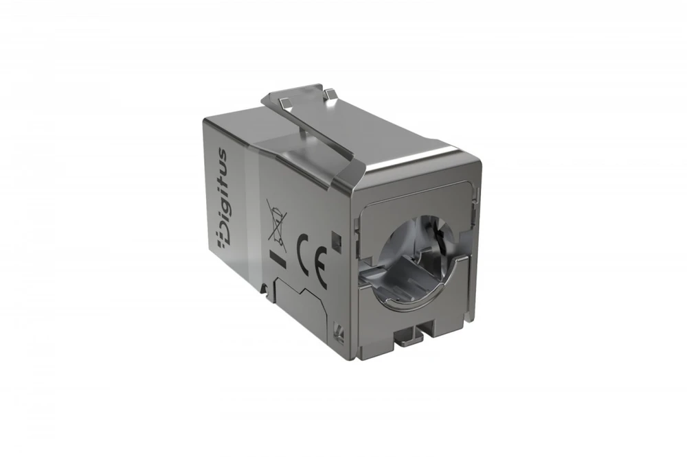 Digitus Modulis (gniazdo) keystone rj45 (8p8c) kat.6, stp ekranowany, beznarzędziowy, zaślepka przeciwpyłowa