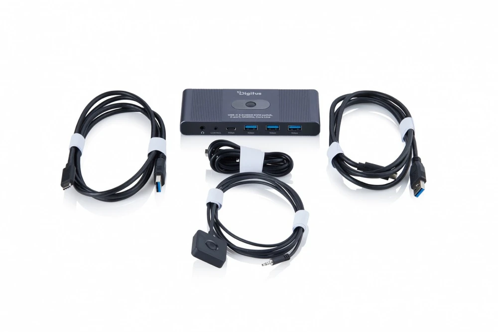 Digitus DS-12855 KVM jungiklis Pilka
