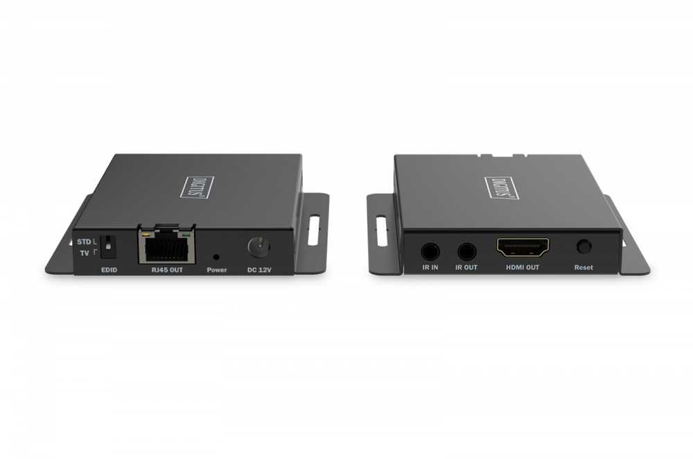 Digitus Przedłużacz/extender hdmi 4k120hz 40m po skrętce hdcp 2.3 ir edid (komplektas)