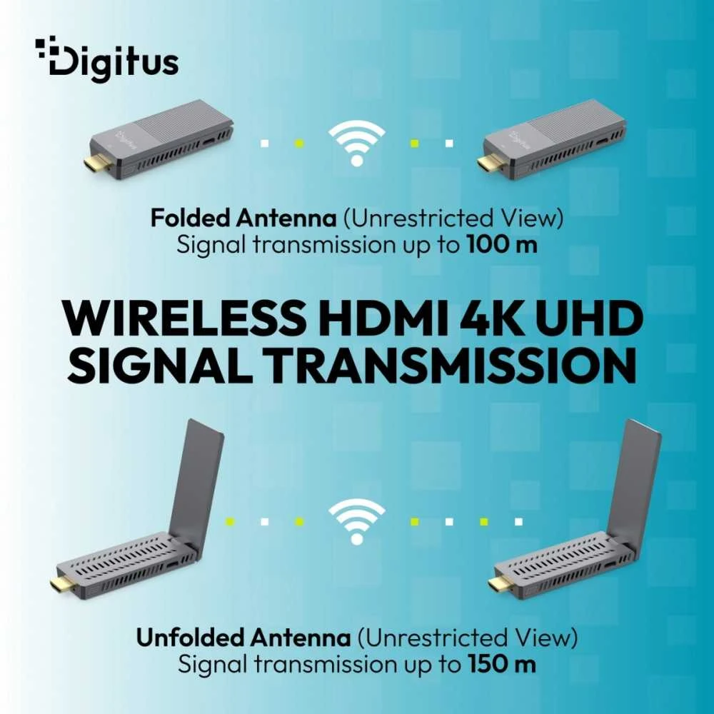 Digitus 4K Wireless HDMI Extender Set, 150 m, 4K/60Hz | DS-55359
