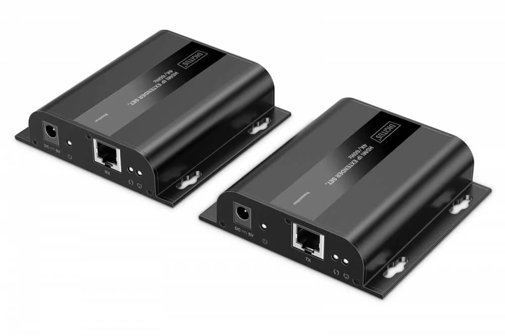 Assmann Electronic DIGITUS HDMI IP ilgintuvo rinkinys 4K/60Hz 120/200 m „One-to-Many“ CAT Juodas