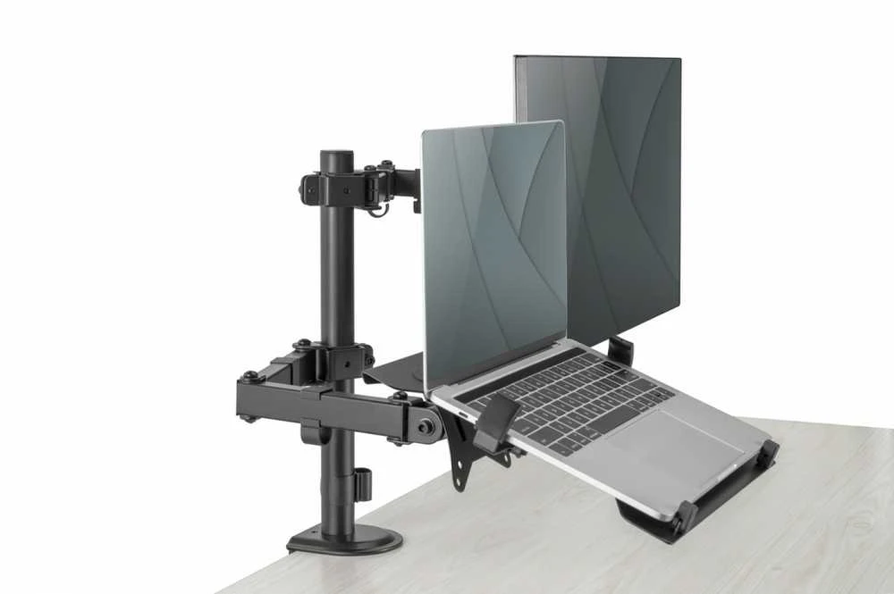 Digitus Stalinio kompiuterio monitoriaus laikiklis su nešiojamojo kompiuterio laikikliu 1xlcd 32" 9kg, 1xnotebook 15,4" 4kg