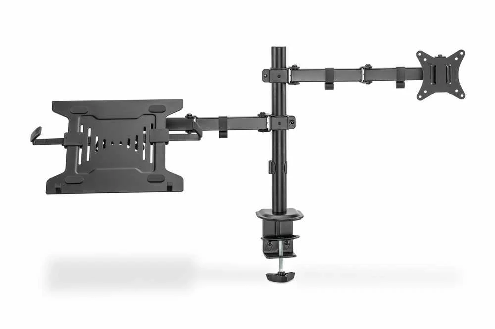 Digitus Stalinio kompiuterio monitoriaus laikiklis su nešiojamojo kompiuterio laikikliu 1xlcd 32" 9kg, 1xnotebook 15,4" 4kg