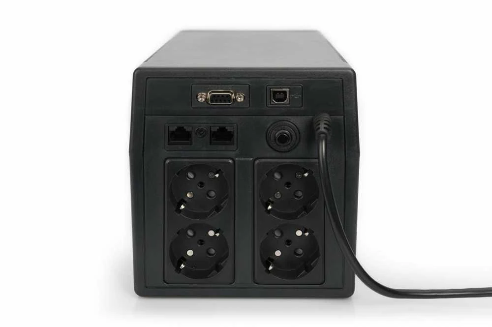 Digitus Ups line-ineractive LCD, 1500va/900w2x12v/9ah, avr, 4xschuko, usb, rs232, rj45
